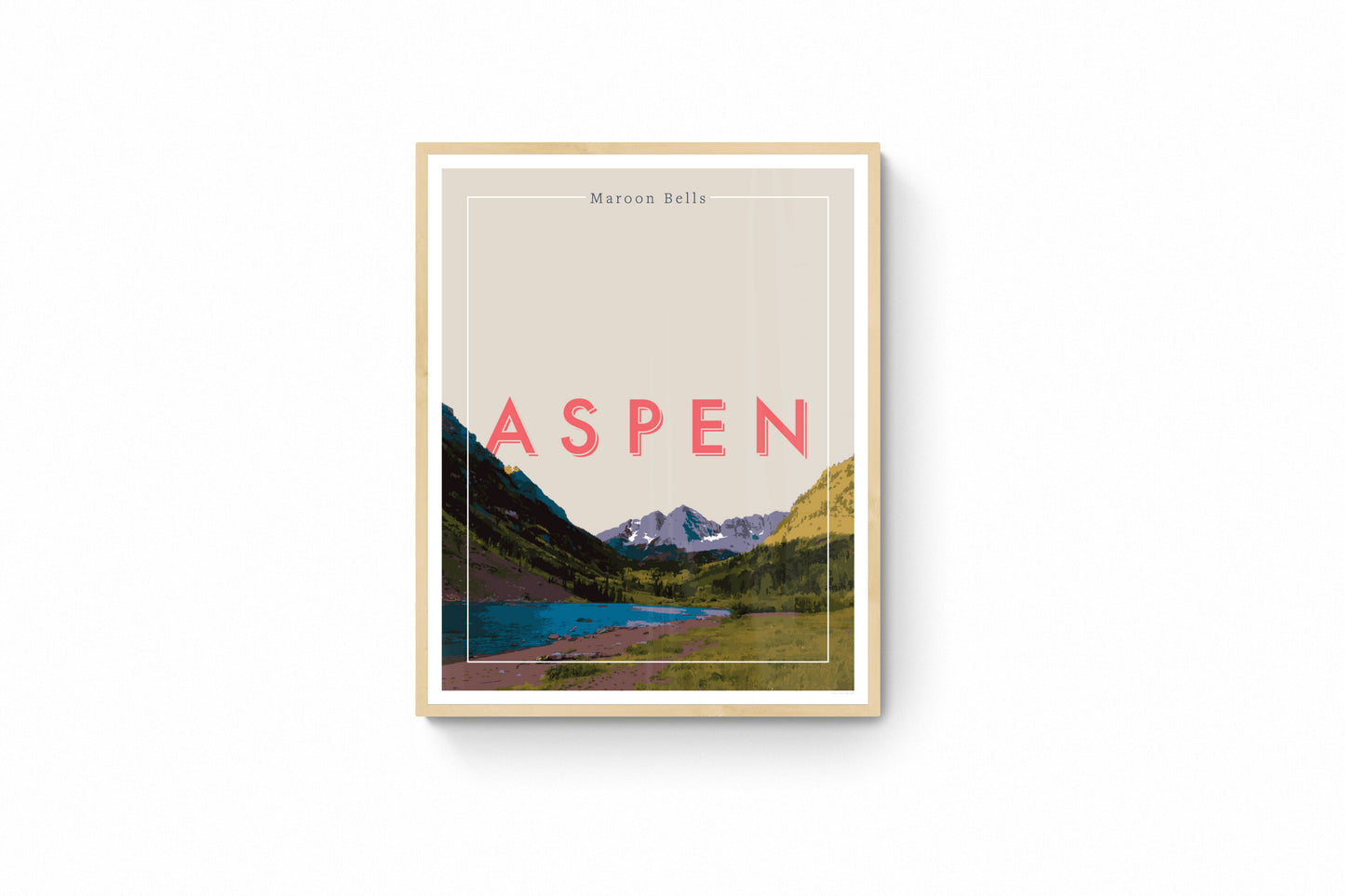 Aspen, Colorado - Maroon Bells, Wall Art, Print Only (No Frame)