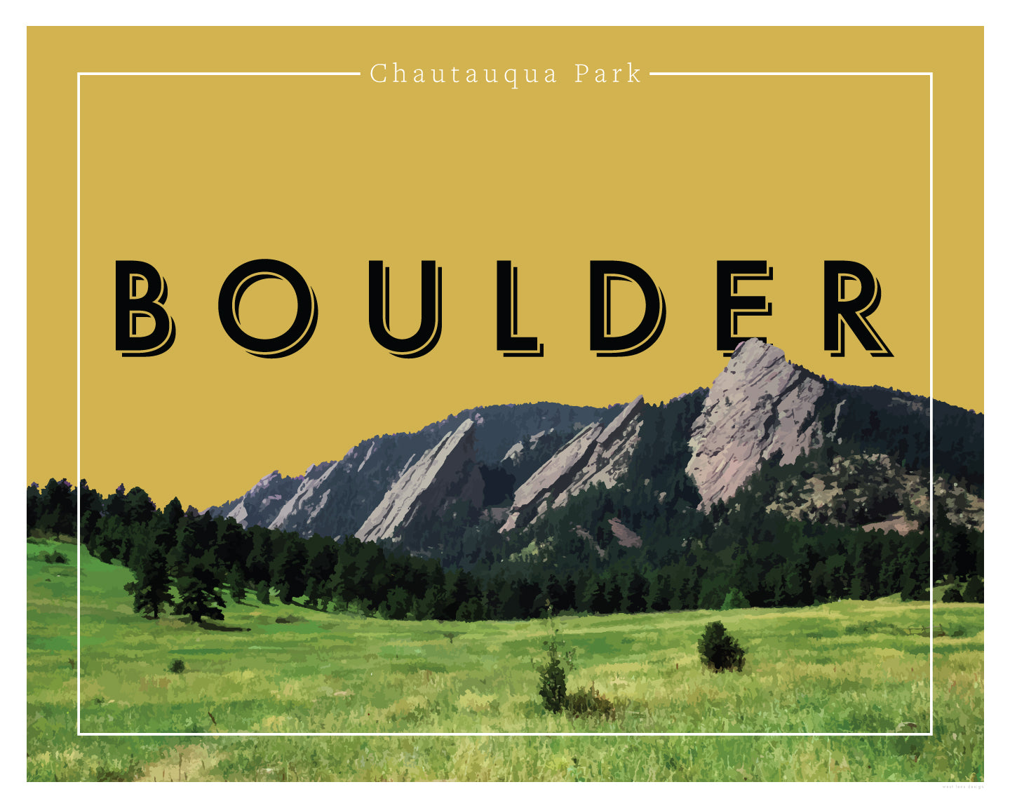 Boulder, Colorado - Chautauqua Park, Wall Art, Print Only (No Frame)