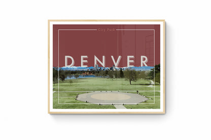 Denver, Colorado - City Park, Wall Art, Print Only (No Frame)