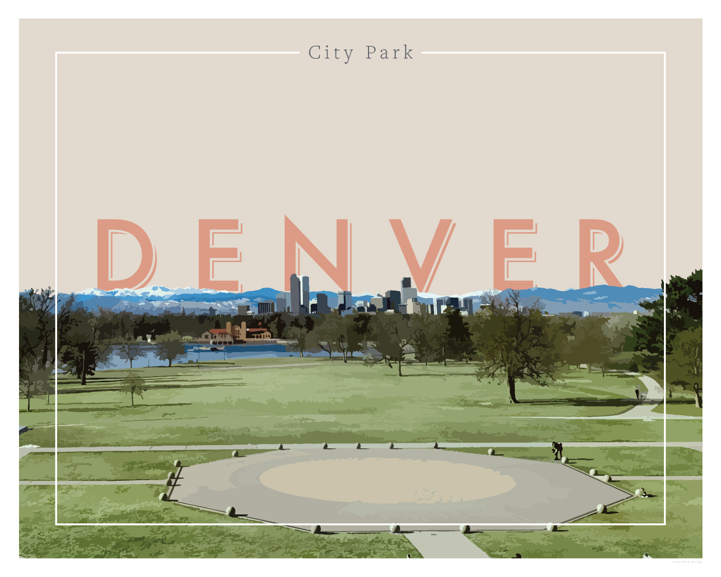 Denver, Colorado - City Park, Wall Art, Print Only (No Frame)