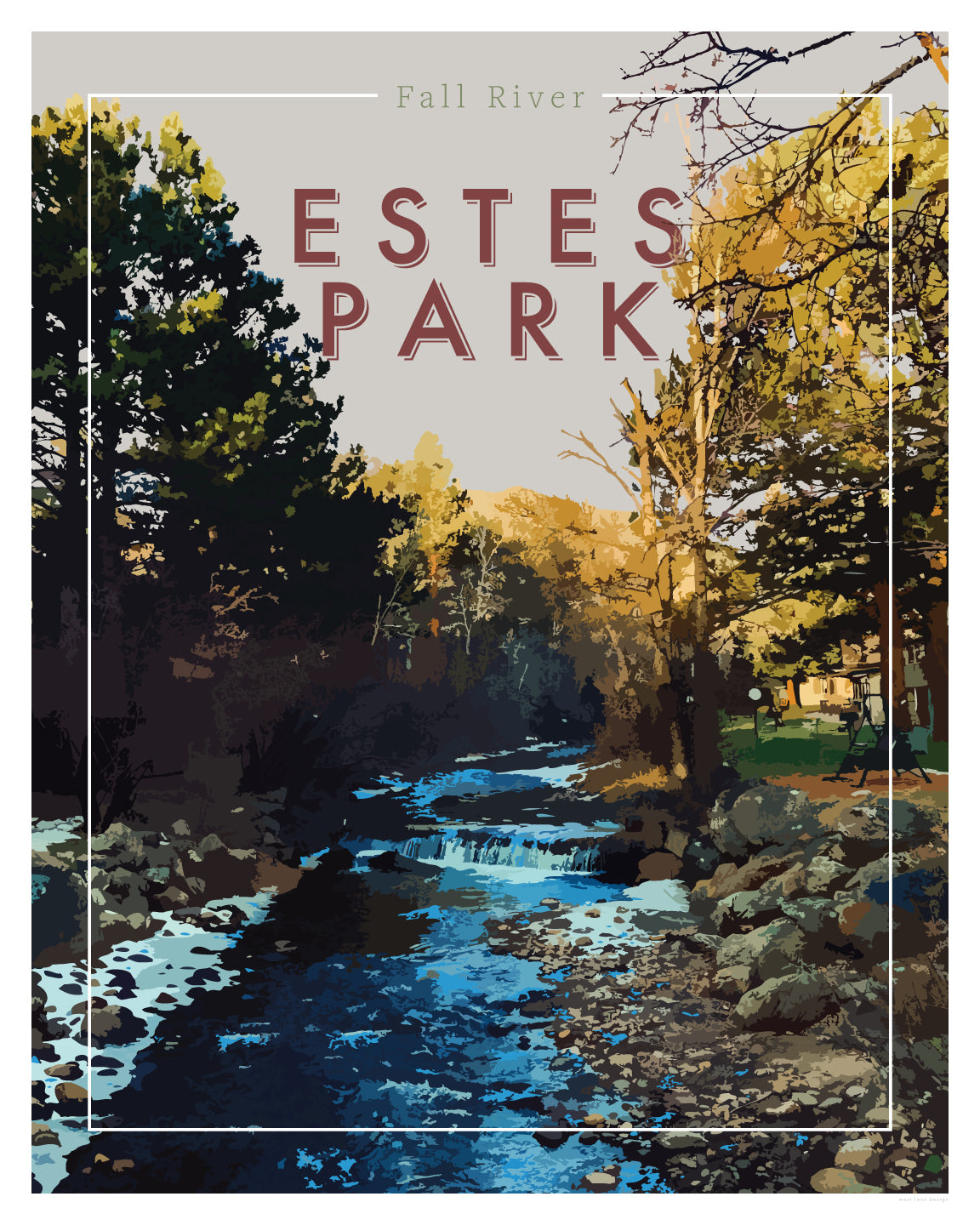 Estes Park, Colorado - Fall River, Wall Art, Print Only (No Frame)