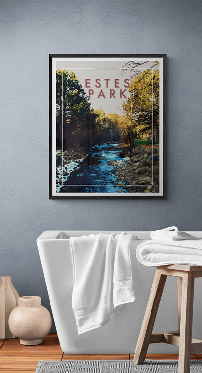 Estes Park, Colorado - Fall River, Wall Art, Print Only (No Frame)