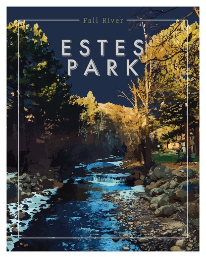 Estes Park, Colorado - Fall River, Wall Art, Print Only (No Frame)