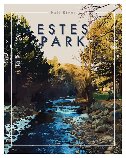 Estes Park, Colorado - Fall River, Wall Art, Print Only (No Frame)