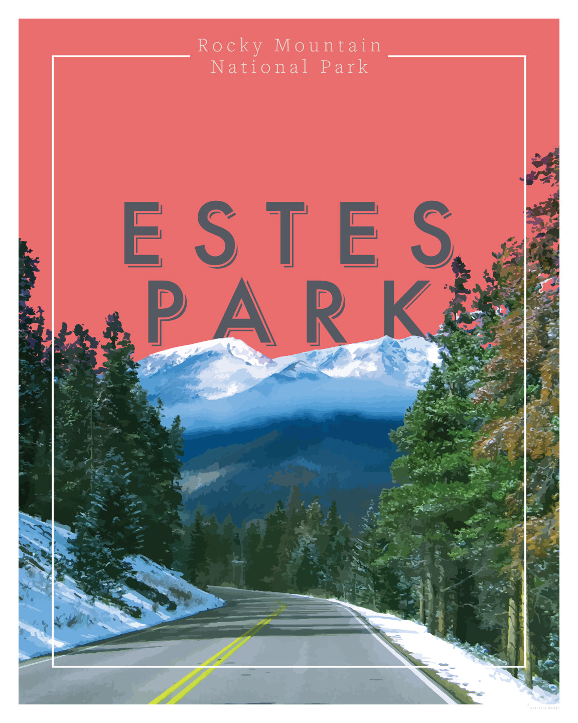 Estes Park, Colorado - Rocky Mountain National Park, Wall Art, Print Only (No Frame)