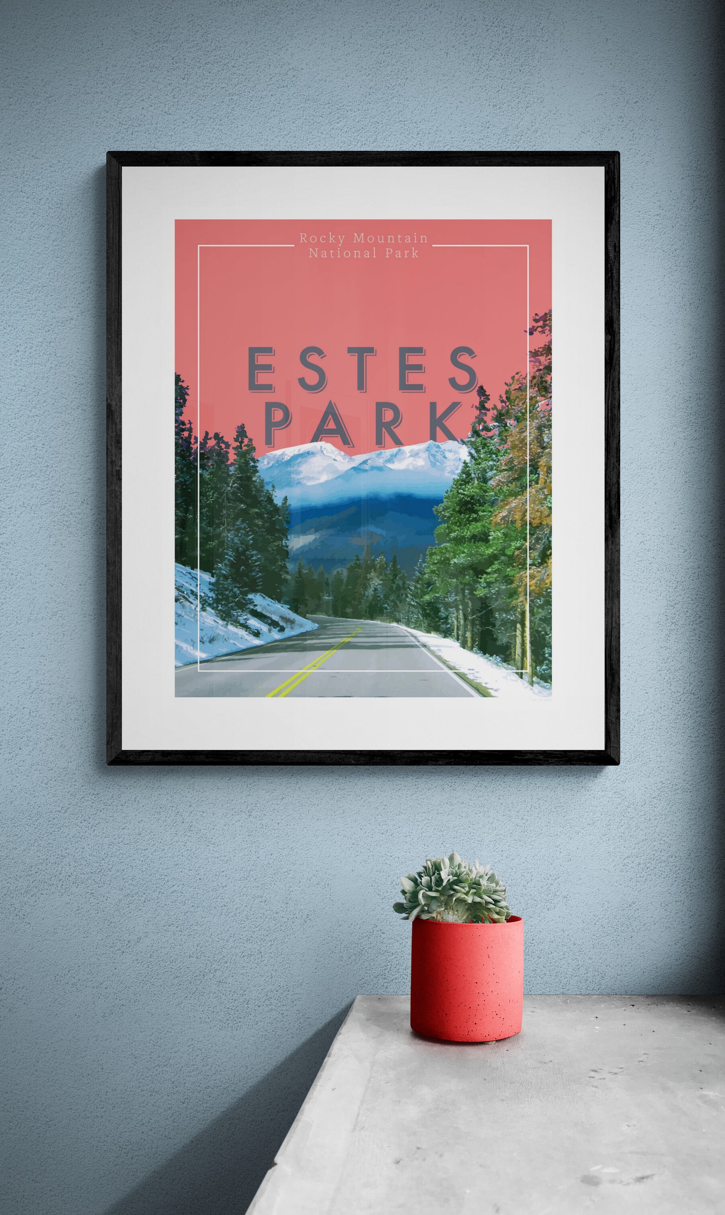 Estes Park, Colorado - Rocky Mountain National Park, Wall Art, Print Only (No Frame)