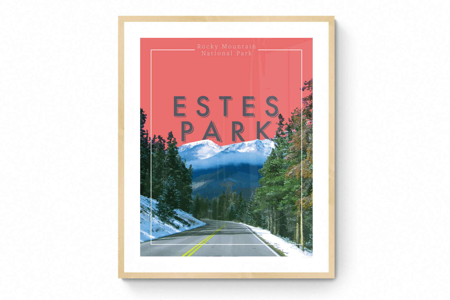 Estes Park, Colorado - Rocky Mountain National Park, Wall Art, Print Only (No Frame)