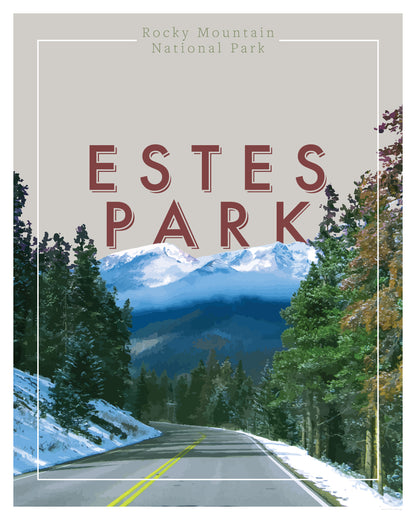 Estes Park, Colorado - Rocky Mountain National Park, Wall Art, Print Only (No Frame)