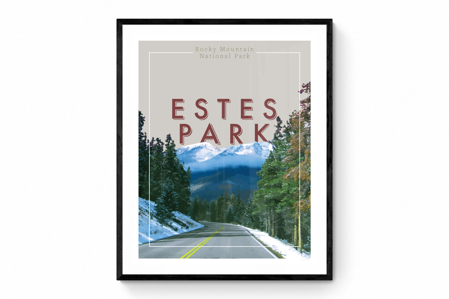 Estes Park, Colorado - Rocky Mountain National Park, Wall Art, Print Only (No Frame)