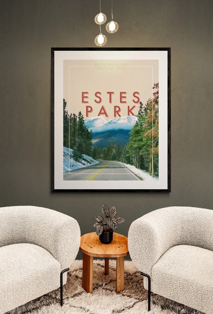 Estes Park, Colorado - Rocky Mountain National Park, Wall Art, Print Only (No Frame)