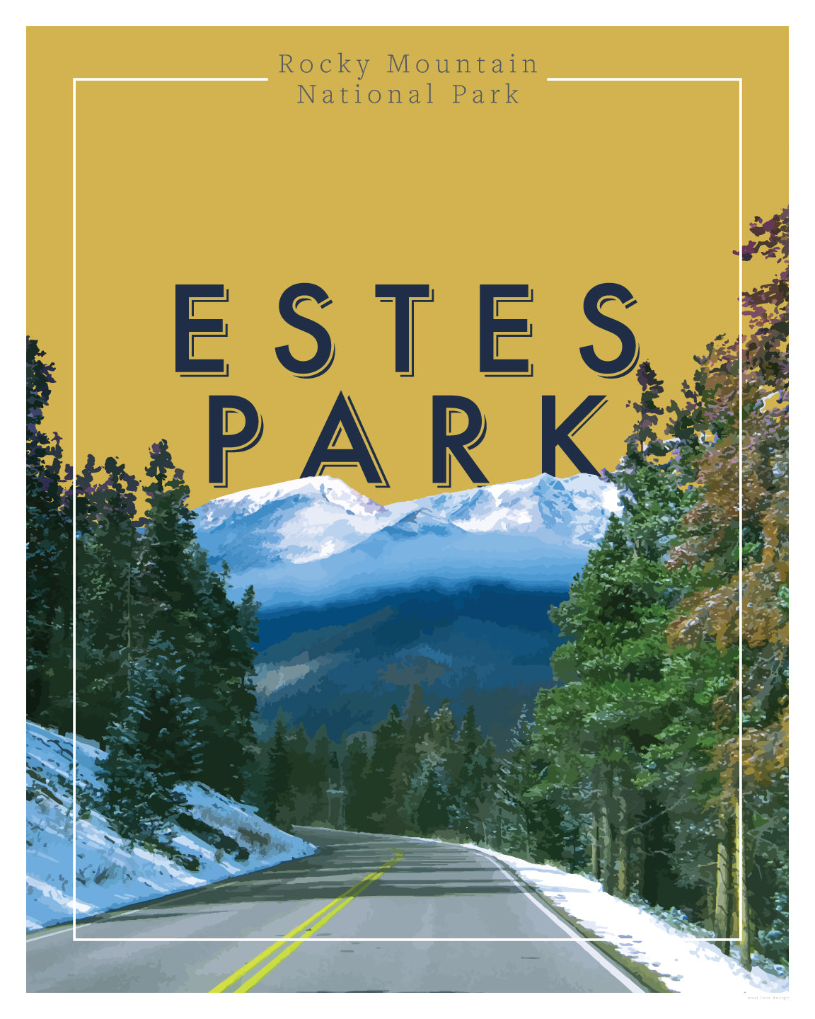 Estes Park, Colorado - Rocky Mountain National Park, Wall Art, Print Only (No Frame)