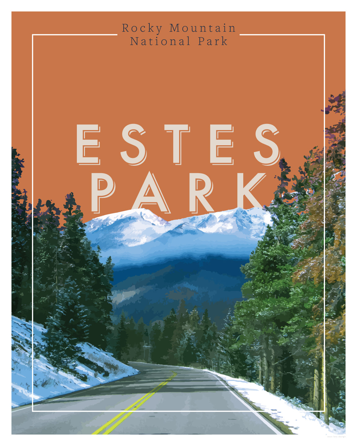 Estes Park, Colorado - Rocky Mountain National Park, Wall Art, Print Only (No Frame)