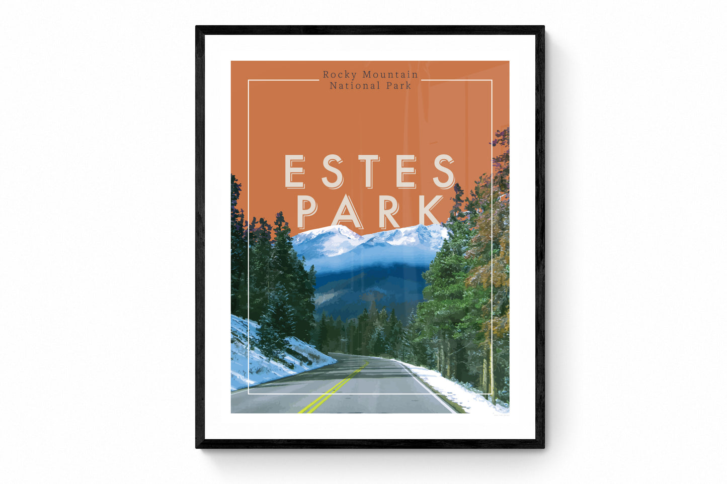 Estes Park, Colorado - Rocky Mountain National Park, Wall Art, Print Only (No Frame)