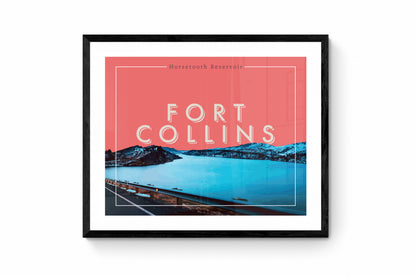 Fort Collins, CO - Horsetooth Reservoir, Wall Art, Print Only (No Frame)