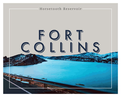 Fort Collins, CO - Horsetooth Reservoir, Wall Art, Print Only (No Frame)