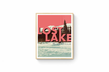 Nederland, Colorado - Lost Lake, Wall Art w/ Large Text, Print Only (No Frame)