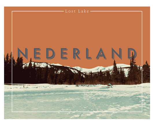 Nederland, Colorado - Lost Lake (Coral), arte de pared, impresión de 16 x 20