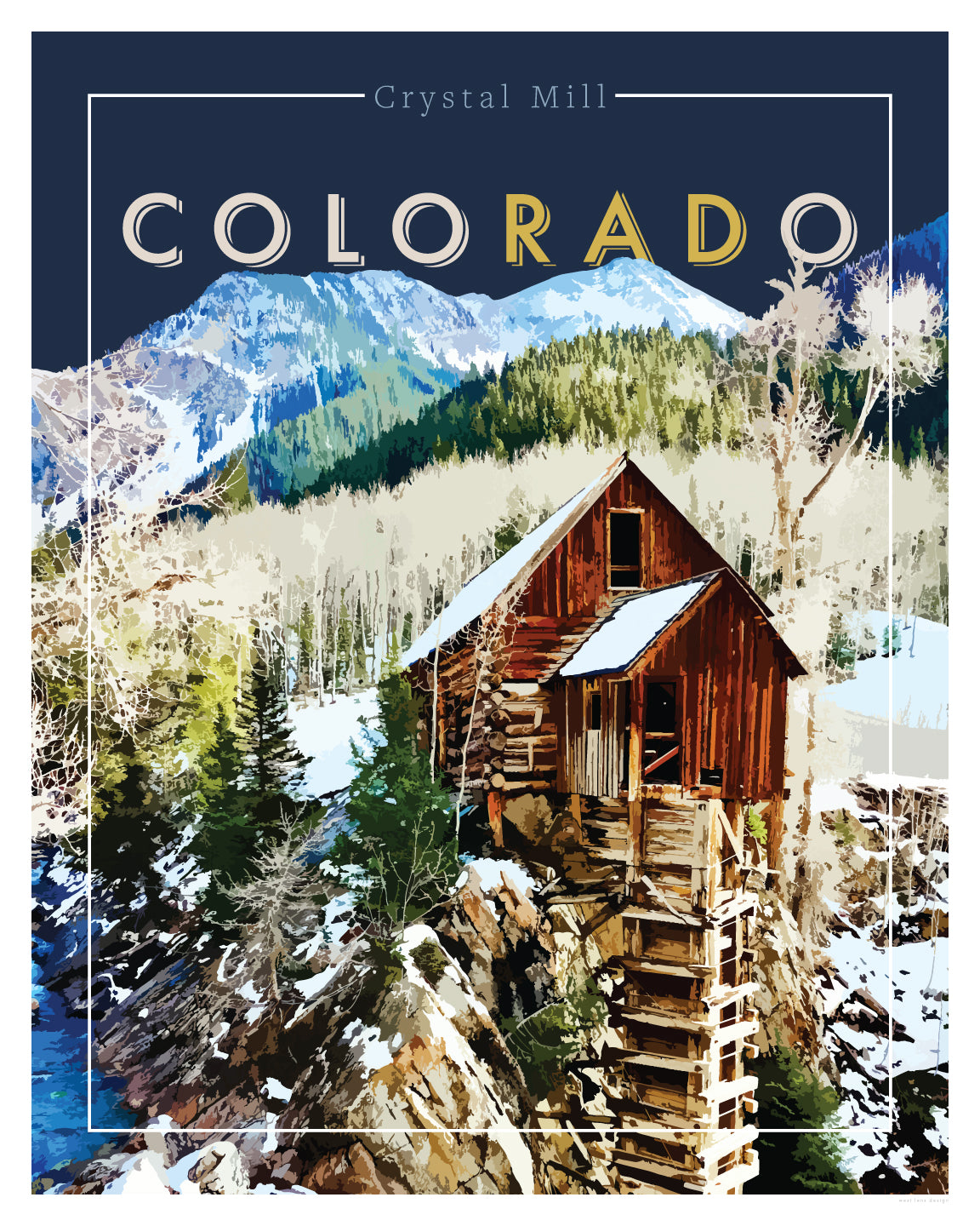 coloRADo - Crystal Mill, Wall Art, Print Only (No Frame)