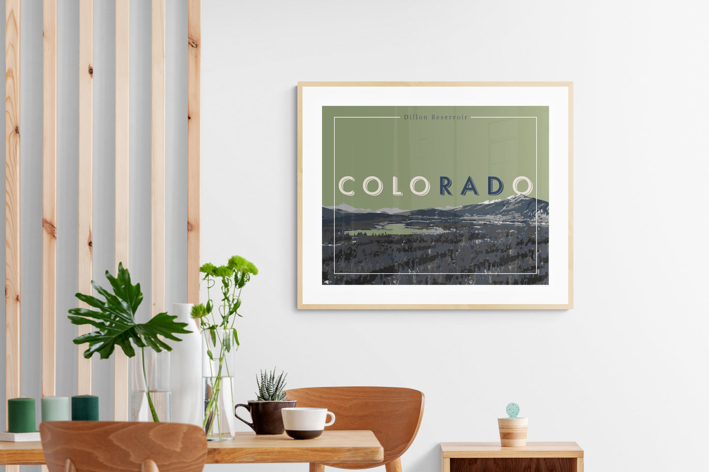 coloRADo - Dillon Reservoir (Dusty Blue), arte de pared, impresión de 16x20